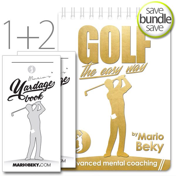 Mario Beky Golf The Easy Way Professional Yardage Book Advanced Mental Coaching Slim