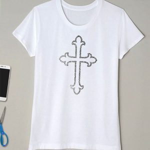 Silver cross t-shirt