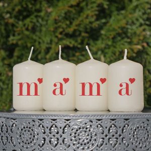 Sviečky Mama so srdcom